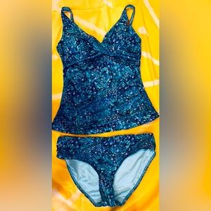 NWT Nip Tuck Swim Peacock Louise Tankini US 8